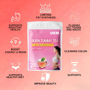 ชา OEM 28 วัน โมริงก้า เบิร์น ทัมมี่ ที ชาเขียวเซนน่า ผสมแคสเซียและดอกบัว ช่วยลดความอยากอาหารตอนกลางคืน บรรจุ 28 ซองชา - Product Image 3