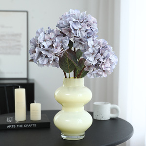 <b>Artificial</b> <b>Hydrangea</b> <b>Flowers</b> Purple Plastic Silk High Simulation Wedding Home Decorations - Product Image 3