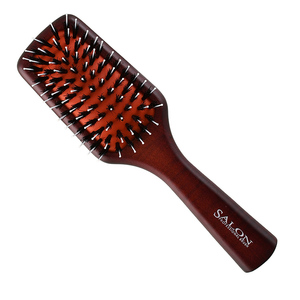 Fabricante al por mayor cepillo de cerdas de jabalí ecológico desenredar masaje paleta de madera peine de pelo húmedo Uso de salón cojín de nailon - Product Image 3