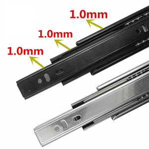 Corredor de cajón de 40mm Rodamiento de bolas Rieles deslizantes para cajón Canal telescópico de 3 pliegues Rieles Para <span class=keywords><strong>Cajones</strong></span> - Product Image 3