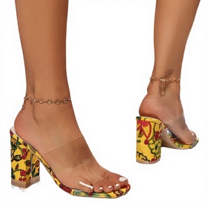 Sandales compensées transparentes en PVC pour femmes grandes tailles, talons épais super hauts, printemps-été - Product Image 3