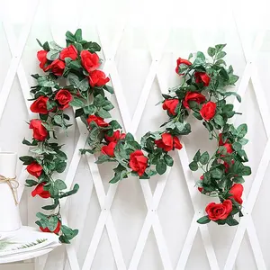 2024 Hot Selling Wholesale artificial rose delicate rose flower vine for wedding/event/ home decoration