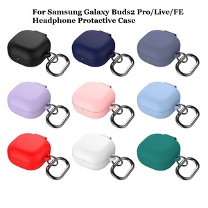 Étui de protection en silicone pour écouteurs <span class=keywords><strong>sans</strong></span> <span class=keywords><strong>fil</strong></span> Samsung <span class=keywords><strong>Galaxy</strong></span> <span class=keywords><strong>Buds</strong></span> 2 Pro/<span class=keywords><strong>Live</strong></span>/FE avec crochet - Product Image 2
