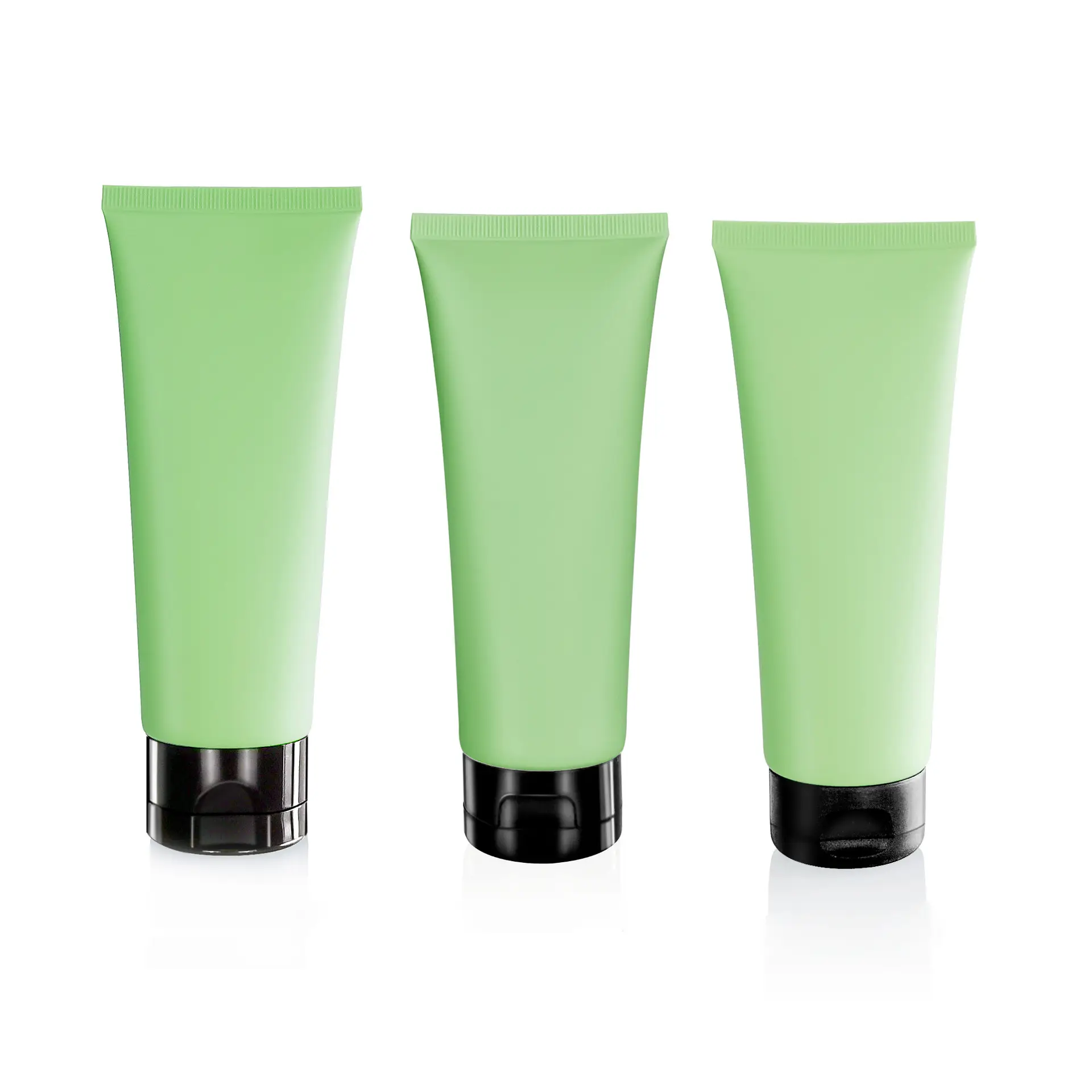 custom wholesale green plastic empty eco friendly squeeze tubes cosmetic skin care lotion face cream oil tube packaging