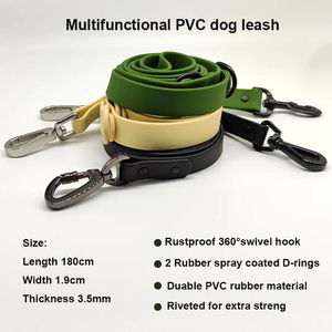 Custom Waterproof PVC Dog Leash Hands Free Cross Body <strong>Double</strong> <strong>Ended</strong> Training <strong>Lead</strong> OEM - Product Image 5