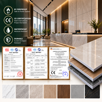 Panneau mural en cristal de carbone de 8 mm, certification CE et ignifuge B1 pour les projets d'aménagement intérieur commercial