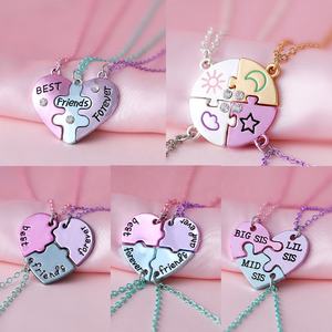 Wholesale Fashion Hot Selling BFF <strong>Necklace</strong> Sun Moon Star Clouds Puzzle Pendant <strong>Necklace</strong> <strong>for</strong> Sisters <strong>Best</strong> <strong>Friends</strong> Jewelry - Product Image 2