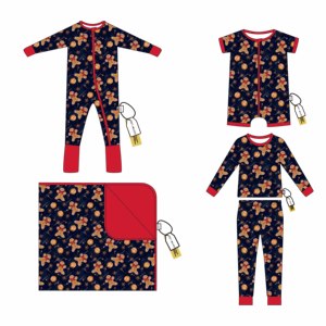 좋은 품질의 도매 가을/겨울용 대나무 소재 귀여운 프린트 아기 롬퍼, 데일리 착용에 적합한 부드럽고 따뜻한 아기 점프수트 - Product Image 3