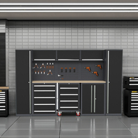 Etabli de garage en métal acier personnalisable avec armoire à outils à tiroirs pour poste de travail d'atelier et banc d'établi