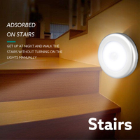 Lampes led d'intérieur sans fil Pir à piles, lot de 3 capteurs de mouvement, veilleuse pour placard, armoire avec certificat CE ROHS