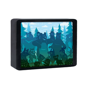 Scatola Luminosa 3D con Ritagli di Carta della Serie Cartoon Masha e Orso, Cornice Decorativa da Parete - Product Image 2