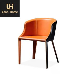 <span class=keywords><strong>Chaise</strong></span> de salle à manger d'hôtel de restaurant de bar de salle à manger de conception de luxe tapissée en similicuir avec le cadre en acier - Product Image 6