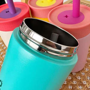 Tasse isotherme américaine de 20 oz en acier inoxydable à double paroi, avec ouverture pour boire facilement, pour café et boissons, logo personnalisable - Product Image 3