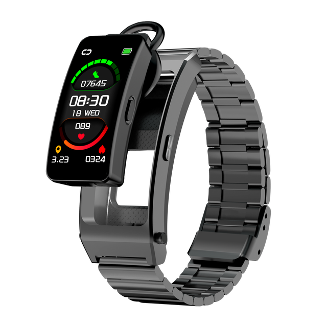 B9 Smart Detachable Communication Wristband Bluetooth Headset 2-in-1 Health Monitoring Message Reminder Fitness Wristband