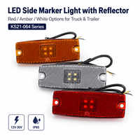 Feu de position latéral pour camion et remorque à LED avec réflecteur 12-30V Rouge Ambre Blanc, homologué E-Mark DOT