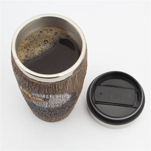 Hot Selling Vintage Harz Tasse Fall Eagle Kaffee Tee Wasser becher mit Edelstahl Liner - Product Image 5