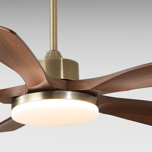 42/52 inch bằng gỗ ánh sáng ăn uống quạt trần với ánh sáng LED DC động cơ 3/5 lưỡi thẳng IR điều khiển từ xa và chuyển đổi từ xa - Product Image 3