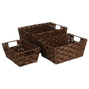 Cesta de almacenamiento de mimbre tejida <span class=keywords><strong>para</strong></span> organizar juguetes decorativos, cosméticos, ropa de cocina, ropa de bebé y niños. - Product Image 1