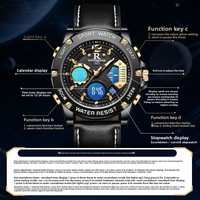 Jam Tangan Kuarsa 46Mm untuk Pria Jam Tangan Mewah Modis Baja Tahan Karat Paduan 3bar Tahan Air Kristal Safir Penunjuk Montre Homme