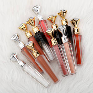 2 Ml Tapa de diamante personalizada Brillo de labios brillante Caja de embalaje superior abatible Venta al por mayor Etiqueta privada a granel Brillo de labios vegano - Product Image 2
