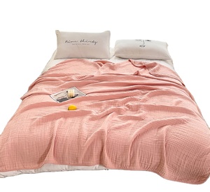 Coperta in Mussola di Cotone a 6 Strati di Alta Qualità, Ultra Morbida e Traspirante, Tinta Unita, per Neonati e Adulti, Tessile per la Casa, Vendita all'Ingrosso - Product Image 1