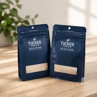 Sachet d'emballage alimentaire personnalisé imprimé avec fermeture éclair, fenêtre et trou de suspension, pochette laminée de qualité alimentaire, usine OEM