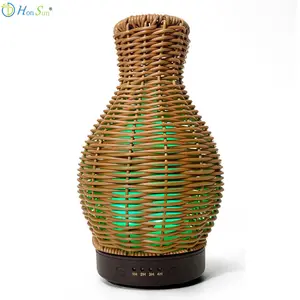 Braided Aroma Diffuser 2023 New Rattan Weaving 120ML Aroma Diffuser Colorful Gradient Atomized Humidifier American Simple Model