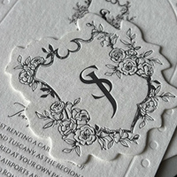Papel de Vellón de Algodón Translúcido Premium Modelo 465 de Vanilla Printing, Tarjetas de Felicitación Personalizadas, Invitaciones de Boda
