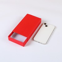 Boîte à tiroir coulissant en papier avec fenêtre en PVC, boîte cadeau coulissante en kraft noir, blanc, rouge, logo personnalisé, emballage pour chaussettes et sous-vêtements