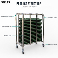 900*600*1300mm Plastique SMT PCB Rack Chariot Réglable ESD Antistatique Stockage Usine Direct Magazine Rack