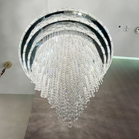Lustre en cristal personnalisé en or pour la décoration de restaurant, salon, hôtel, mariage