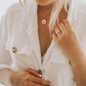 Pendentif disque <span class=keywords><strong>en</strong></span> acier inoxydable, 15MM, feuille gravée, Cactus, pin, tournesol, naissance, fleurs, pièce de monnaie, <span class=keywords><strong>collier</strong></span> - Product Image 2