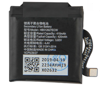Baterai Original HB512627ECW untuk Huawei WATCH 2 Pro 4G EO-DLXXU Porsche Design WATCH GT FTN-B19 420mAh