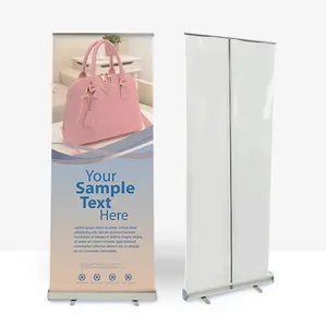 Custom Aluminum Roll Up Retractable Scrolling Pull Up Pop Up Standing Banner For Advertising Promotion Exhibition