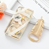 Abridor de Botellas Novedoso Chapado en Oro de Fábrica con Caja de Regalo, Abridor Temático Creativo para Recuerdo de Invitados de Bodas y Fiestas de Cumpleaños