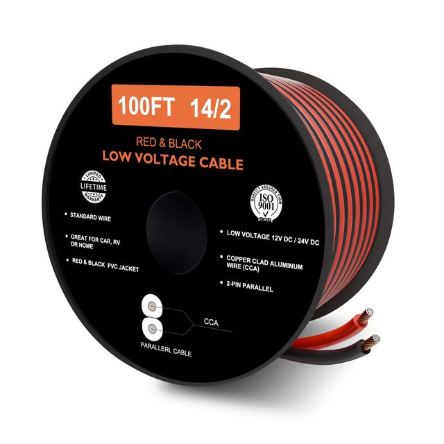 HIFI 2-Core Speaker Wire Cable Red PVC Jacket Braided OFC Pair XLR for Home Theater Surround Audio Monitor Engineering Line
