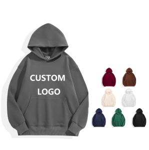 OEM Bulk Custom Printing Logo <span class=keywords><strong>Hoodies</strong></span> Two-Layer Heavy Fleece Sweatshirts para Homens e Mulheres Baggy Hooded Collar - Product Image 1