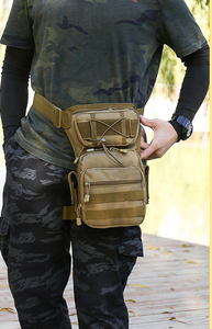 DFB0718 Khaki Camping Black Camouflage Green Khaki Brown CP Camouflage Night Black Camo <b>Cargo</b> Men Outdoor Sports Men Waist <b>Bag</b> - Product Image 6
