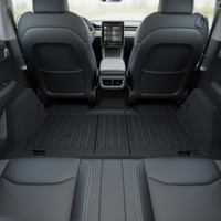 Tapis et coussin de siège arrière universels à design géométrique TPE 2021-2023 pour BYD Song PLUS SUV à énergie nouvelle