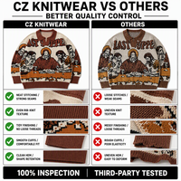 Cardigan en tricot surdimensionné vintage pour homme, personnalisé ODM/OEM, avec motif géométrique brodé, anti-boulochage, fermeture éclair