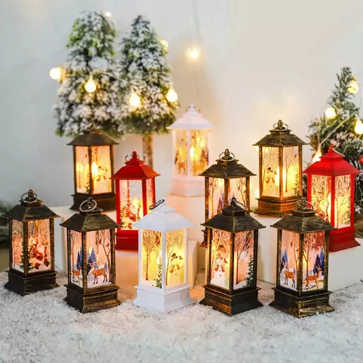 New Year 2023 Lantern Light Merry Christmas Decorations AG13 Battery Ornaments Xmas Gifts