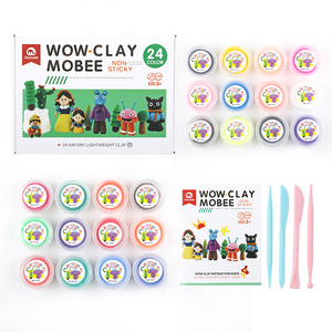 Bộ đất sét nhẹ Mobee PN-D005 24 màu, khô tự nhiên, dành cho trẻ em, trong hộp giấy, dùng để làm đồ thủ công tự làm - Product Image 2