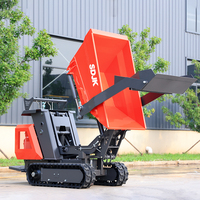 Mini-dumper autochargeur 500 kg 800 kg, petit dumper diesel pour travaux de terrassement et transport