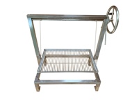 Grill argentin de 810 mm avec 1 grille de cuisson amovible en acier inoxydable