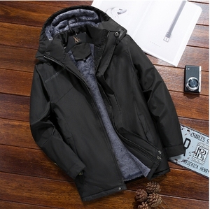 Liquidation des ventes hommes veste à capuche d'hiver épais <span class=keywords><strong>manteau</strong></span> chaud coupe-vent, automne hiver Sports sweat à capuche en plein air, grande taille veste décontractée - Product Image 2
