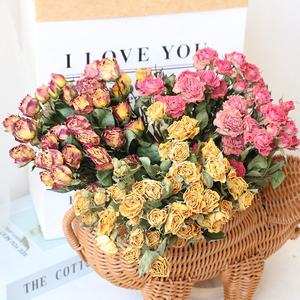 Multi testa essiccata fiore di rosa singola testa essiccata Bouquet di <span class=keywords><strong>Rose</strong></span> rosa bolla decorazione produttore all'ingrosso - Product Image 6