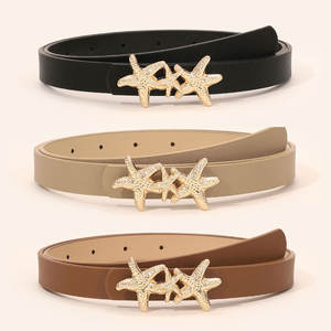 <span class=keywords><strong>Cintura</strong></span> Sottile da <span class=keywords><strong>Donna</strong></span> con Fibbia a Stella in Strass Scintillante, Regolabile, Nera, <span class=keywords><strong>Beige</strong></span>, Marrone, Accessorio Moda - Product Image 1