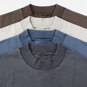 เสื้อยืดผู้ชายพิมพ์ลายสกรีนแบบเรียบกล่องสไตล์วินเทจผ้าคอตตอนสีเทาสีเทาหรูหราสีดำซีดกรด - Product Image 2