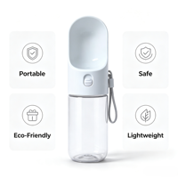 Soldes d'été : Bouteille d'eau portable pour chien 32oz 2 en 1 avec bol en plastique écologique solide pour les voyages, la randonnée et les promenades