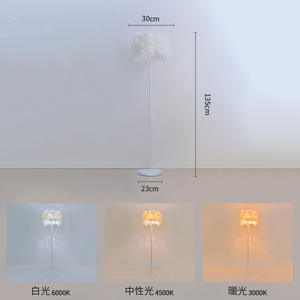 โคมไฟจีบชั้นสไตล์ครีมโคมไฟสำหรับตกแต่งห้องนั่งเล่นห้องนอนโซฟาโคมไฟตั้งพื้น - Product Image 6